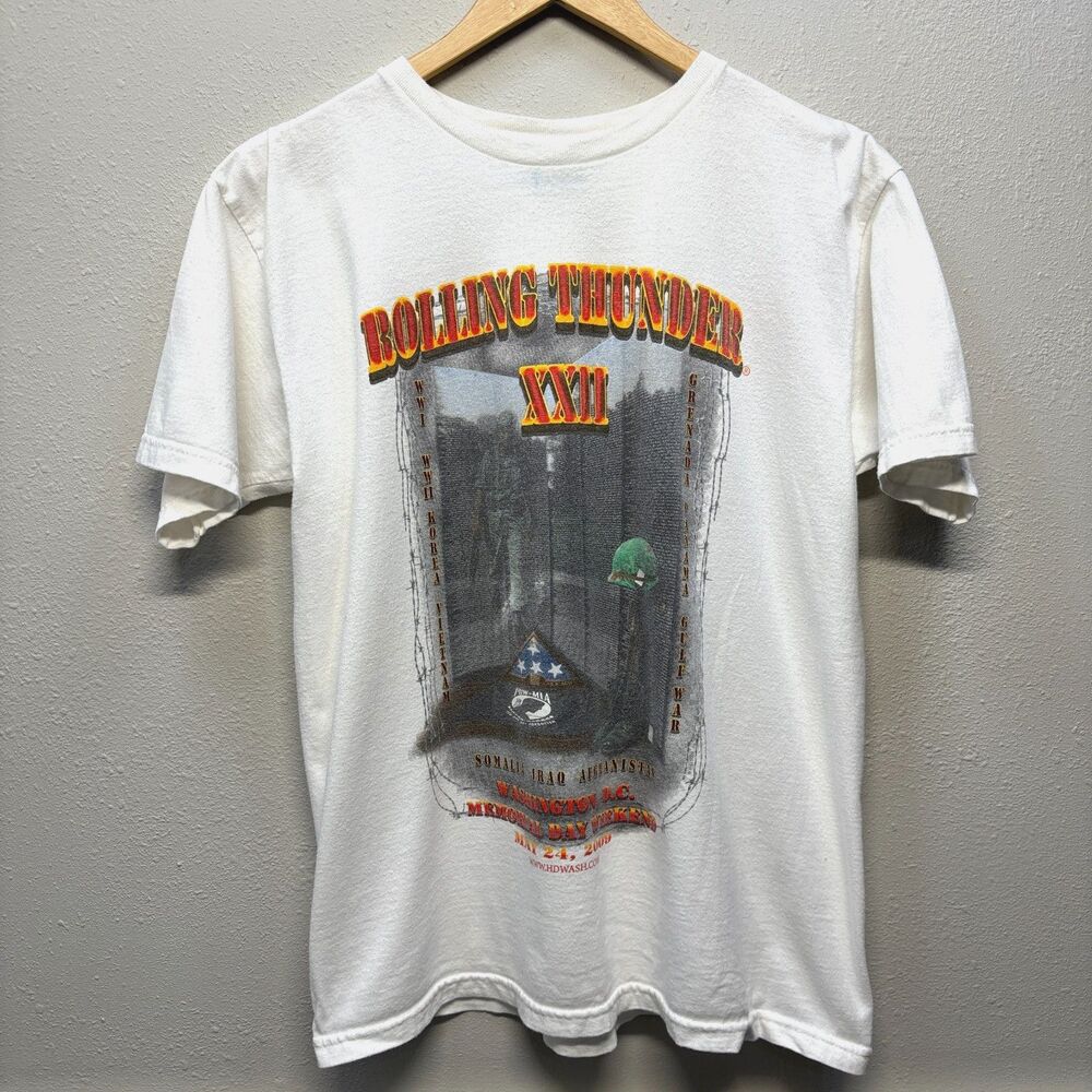 Harley Davidson Rolling Thunder XXII 2009 Washington DC T-Shirt Men's Medium